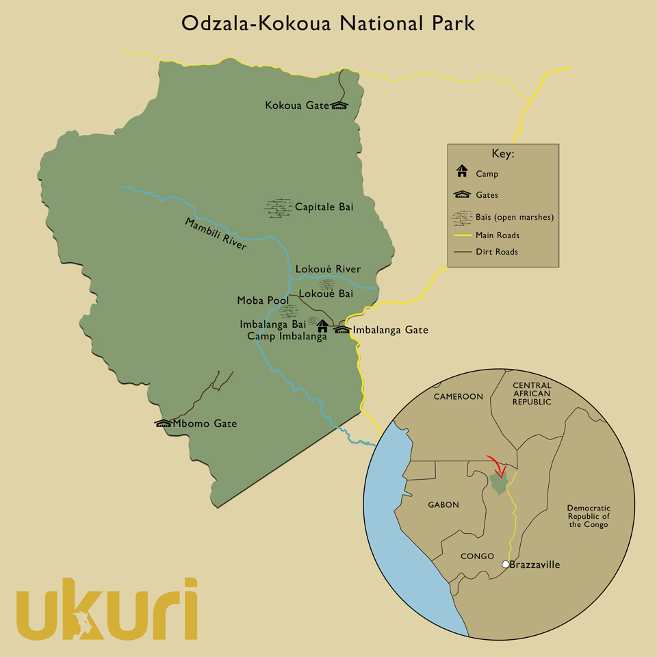 Odzala-Kokoua map