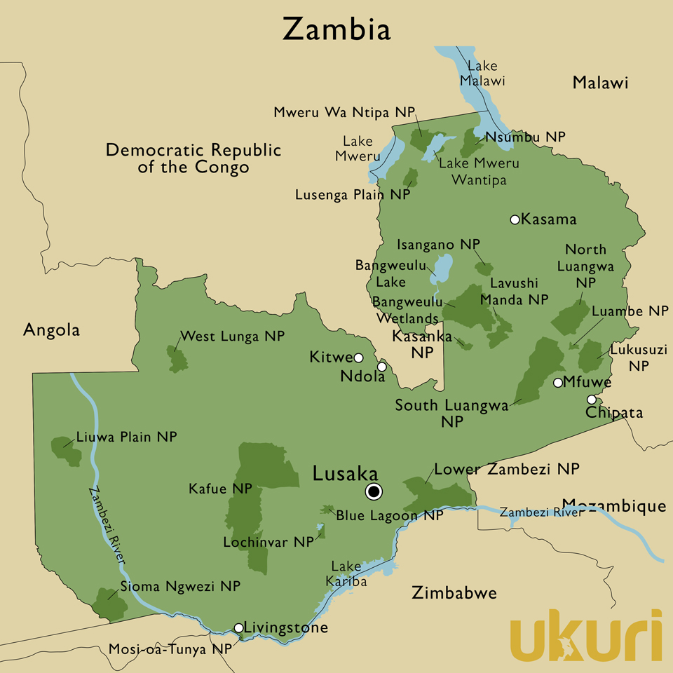 Zambia map